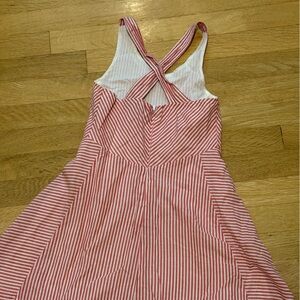 Red and White Striped Dress